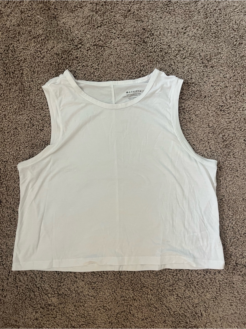 Athleta White Scoop Neck Tank
